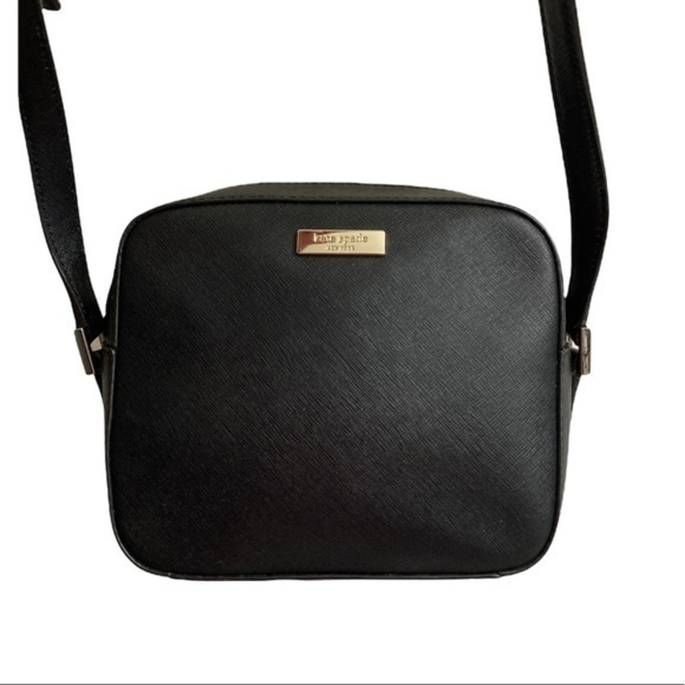 Kate spade black saffiano leather crossbody bag